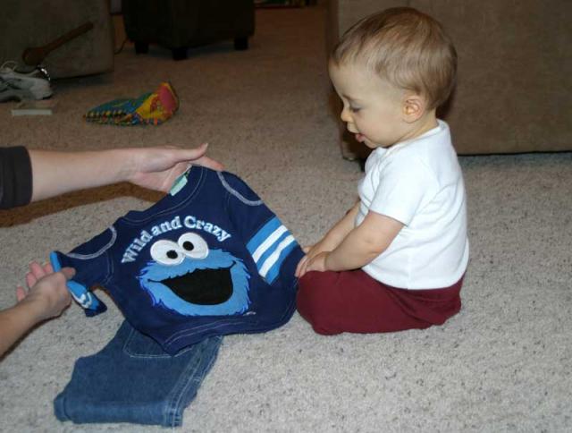 A cookie monster outfit! Thanks, Kristin!