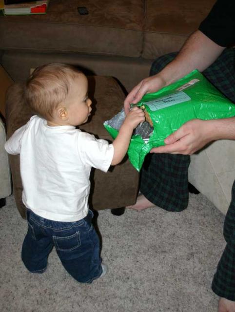 Opening Smiley Eily's package
