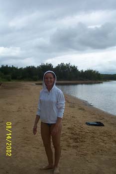 Kelli in her hoodie