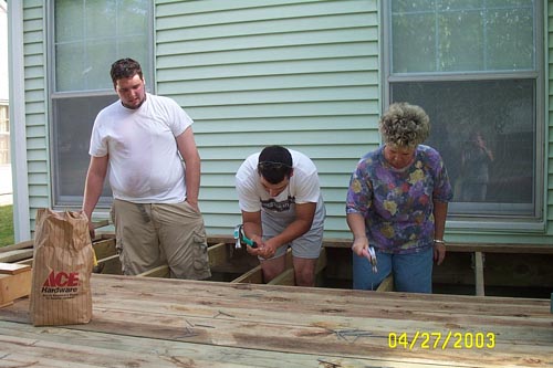 Jake, Kevin, and Janet - hard at work
