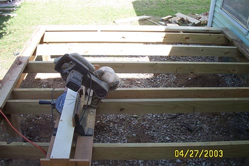Now the frame for the top of the deck