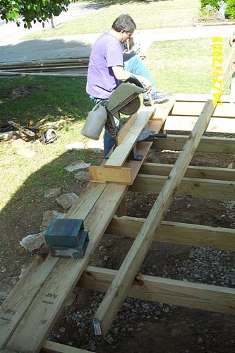 The beginnings of the top of the deck