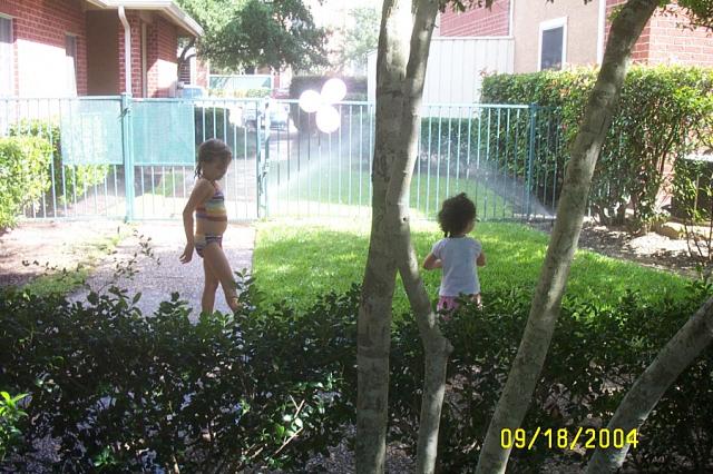 Playing in the Sprinklers