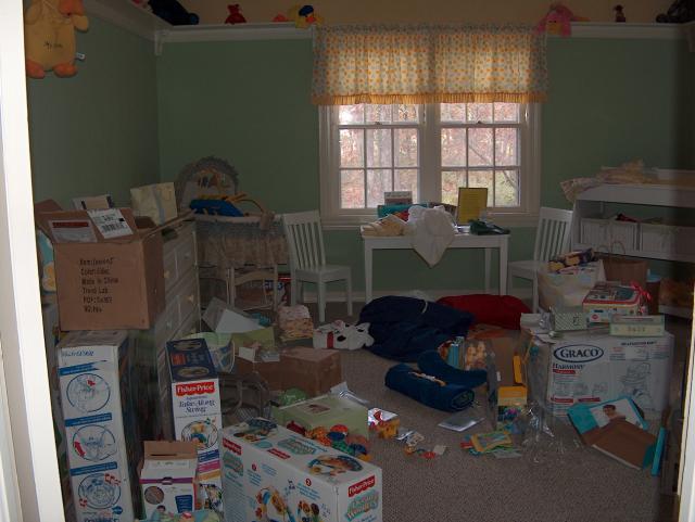 And the mess that was the nursery after the shower!