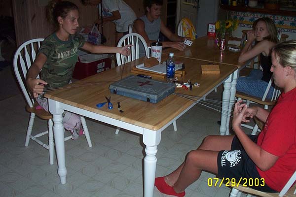 Amber & Michael Making Bracelets