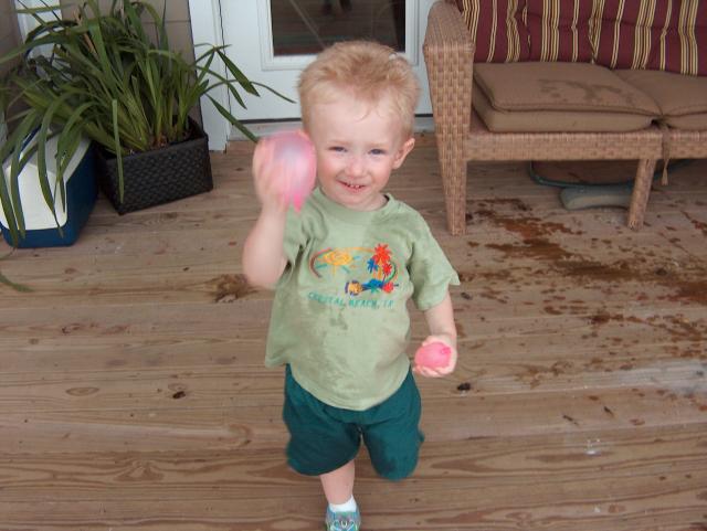 Logan, the balloon delivery boy!