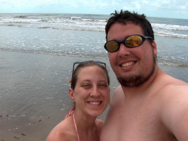 Our customary pose (Jake holding the camera at arm's length)