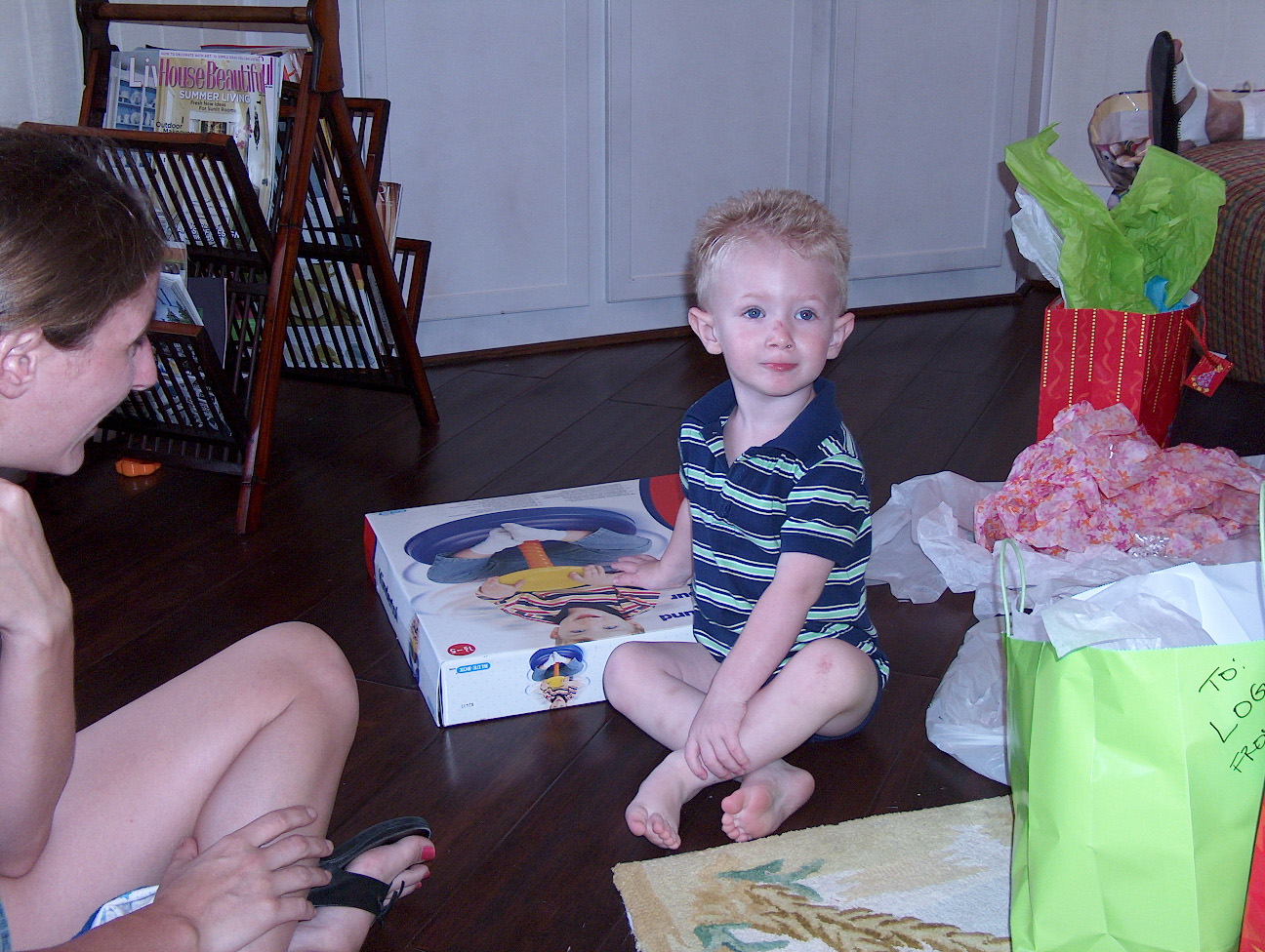 Logan got a Sit 'N Spin!