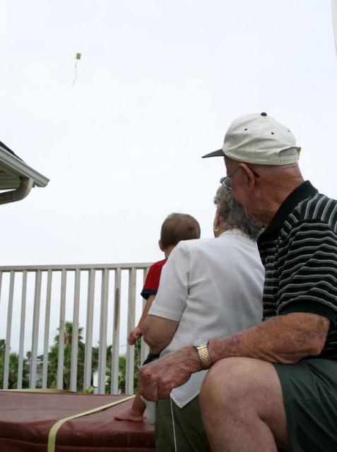 Flying a kite