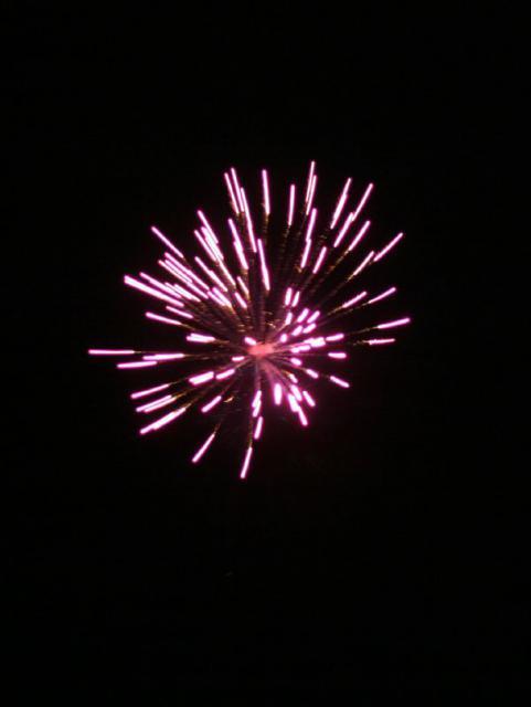 Beach fireworks show