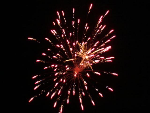 Beach fireworks show