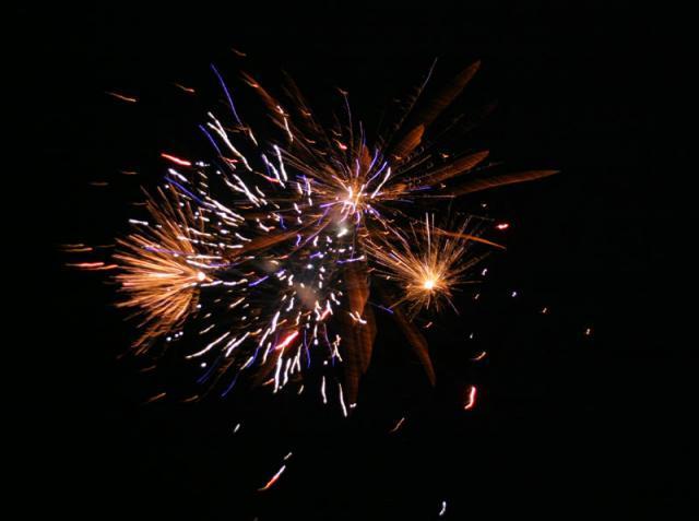 Beach fireworks show