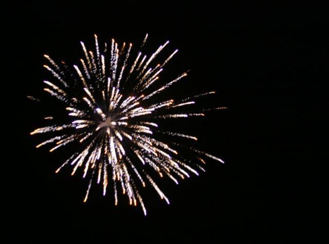 Beach fireworks show