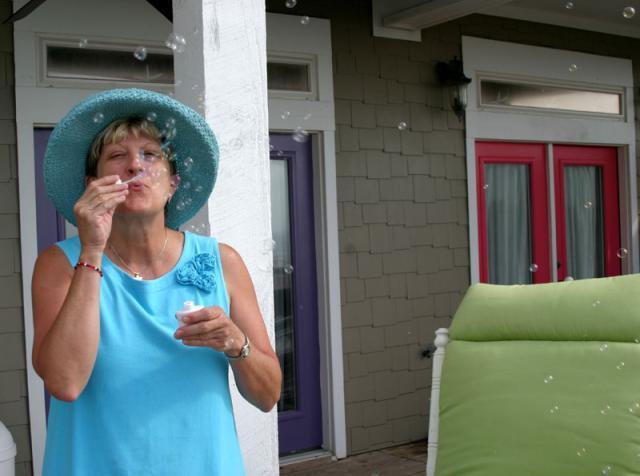 CoCo blowing bubbles