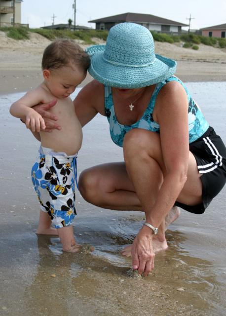 Digging in the sand