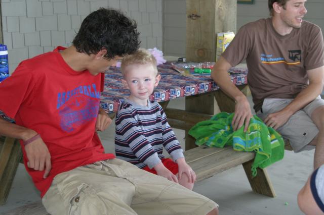Travis and Logan having a chat