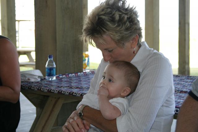 Snuggling with Aunt Di