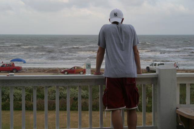 Taking in the waves