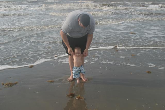 Walking on the beach
