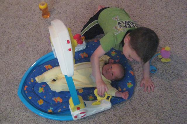 Look, Oliver, it's a fish! ~ April 20, 2009