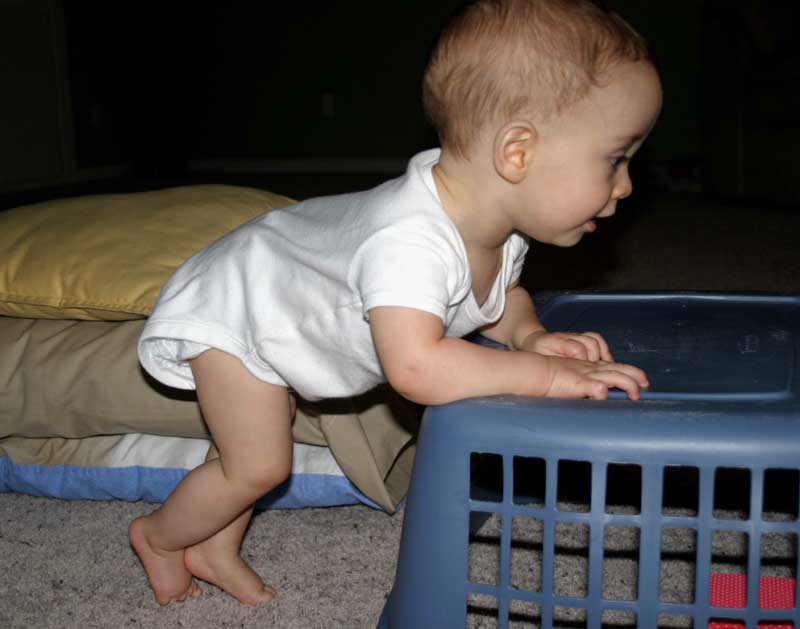 I can (sort of) stand up! ~ September 3, 2006
