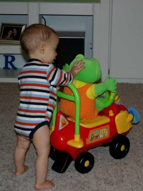 Giving Baby Tad a ride ~ December 7, 2006