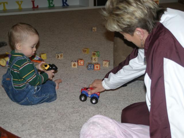 Playing trucks with Gammy/CoCo ~ February 16, 2007