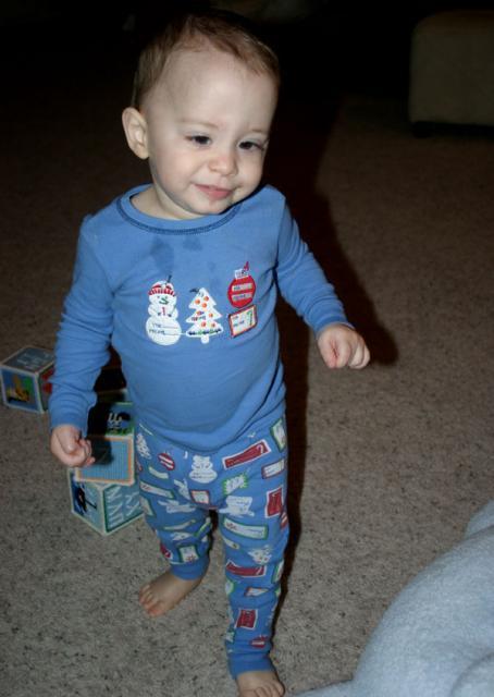 Christmas PJs in March (Hey, they still fit and they were clean!) ~ March 27, 2007