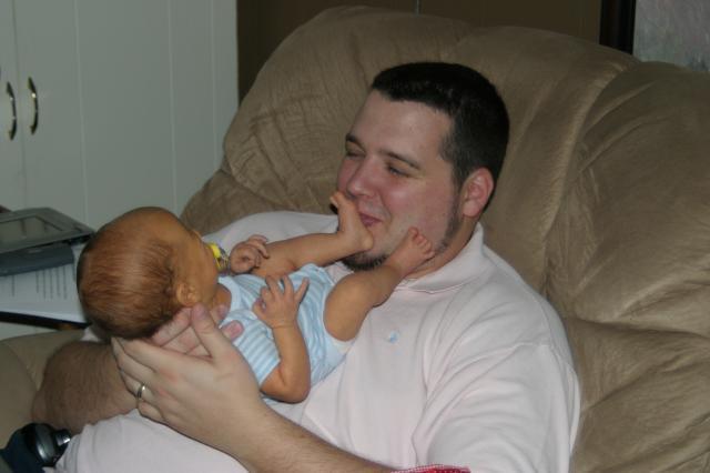 Mmmm, Daddy loves little boy feet! ~ January 20, 2006