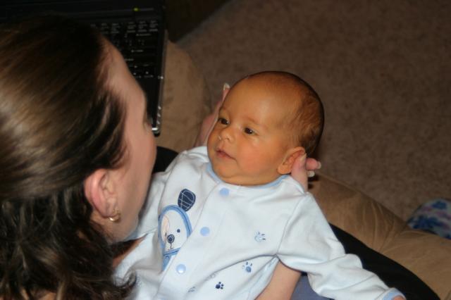 You make funny faces, Mom! ~ January 31, 2006