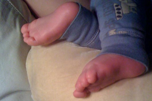 Can you tell I love his feet? ~ July 12, 2009
