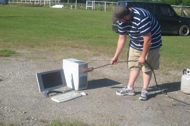 Poor computer never had a chance... ~ June 2, 2009