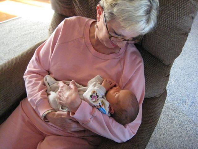 Aunt Bebe meets Oliver ~ March 18, 2009