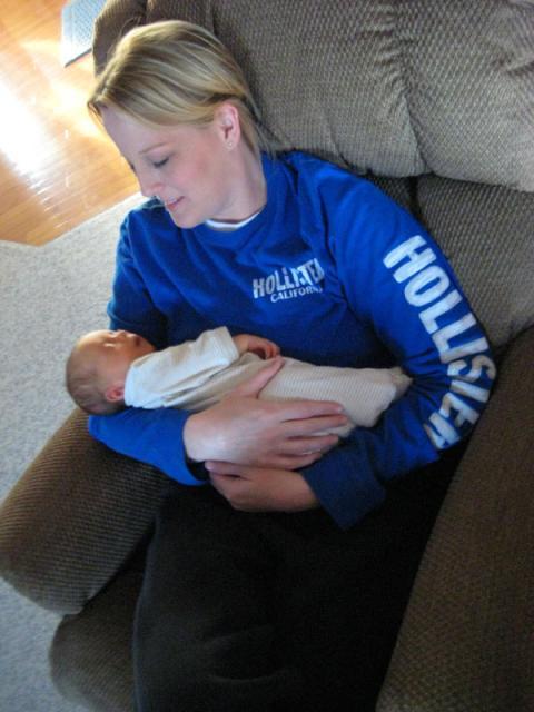In Mikey's arms ~ March 18, 2009
