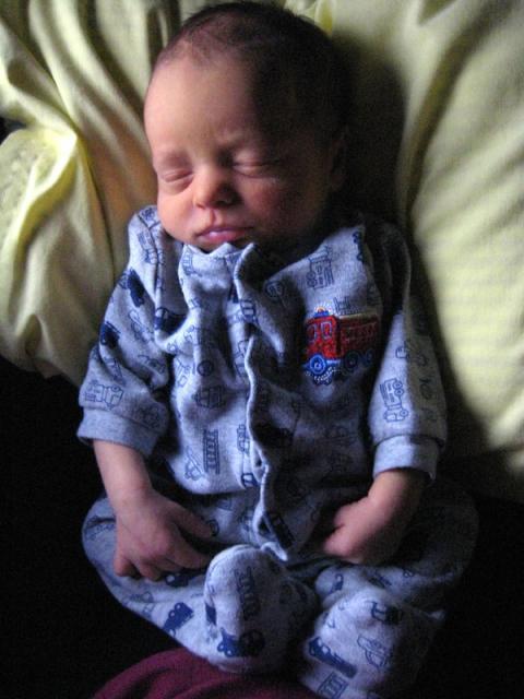 Sleeping by the glow of a laptop ~ March 12, 2009