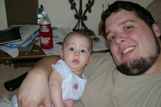 Self-taken portrait - Daddy & Tyler ~ May 7, 2006