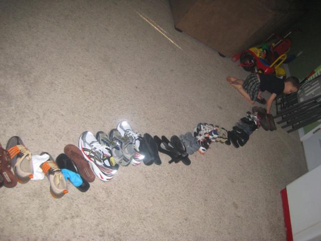Showing off his OCD ~ May 28, 2009