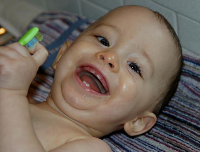 Brushing teeth ~ November 5, 2006