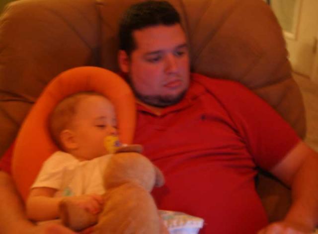 The only way he would go to sleep this night ~ October 14, 2006
