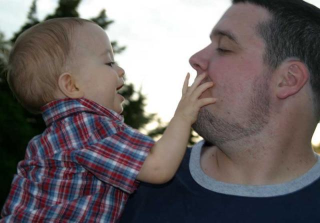Can I borrow your lips, Dad? ~ October 26, 2006