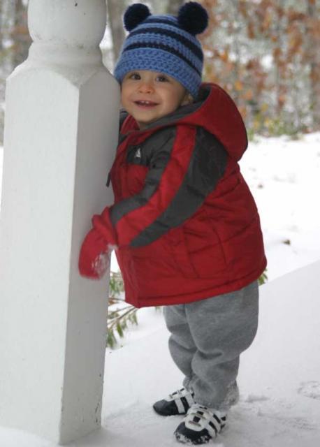 Posing in the snow ~ November 30, 2006