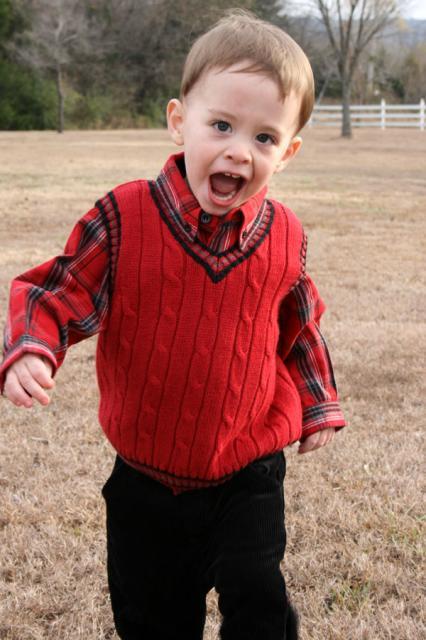 His gangster pose ~ December 6, 2007
