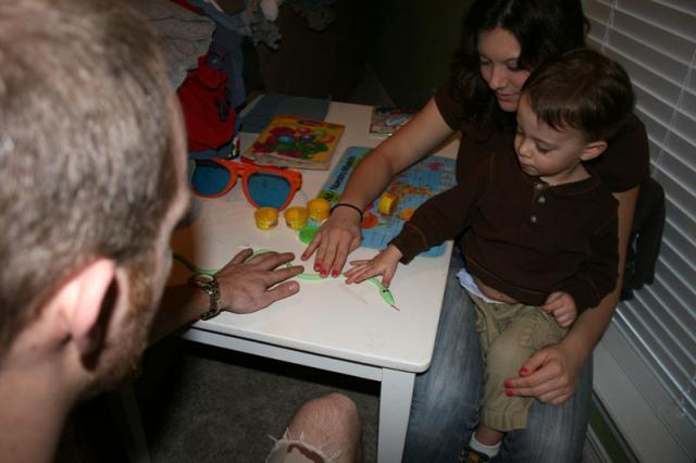 Petting the snake ~ February 18, 2008