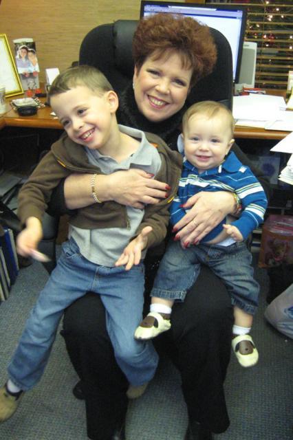 The boys and Aunt Janet ~ December 24, 2009