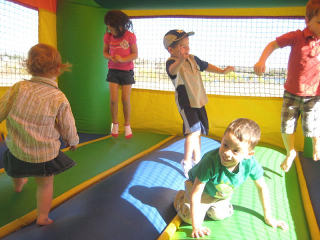 Gracie and Elyn join the bouncy fun!