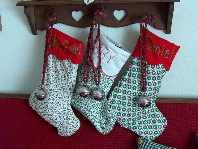 John, Abby & Daniel's stockings -- all combined equal the size of Jake's!