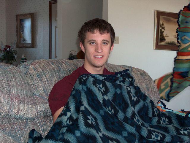Fleece blankets crocheted by Candy