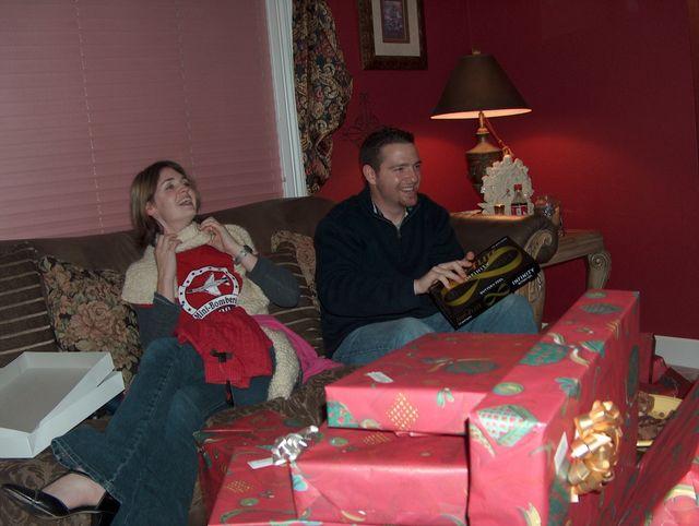 Kyle & Jen are happy with their gifts!