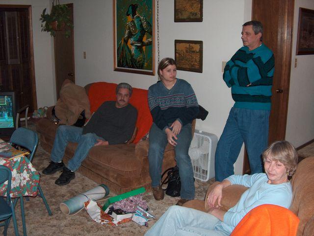 Relaxing after a big Christmas meal