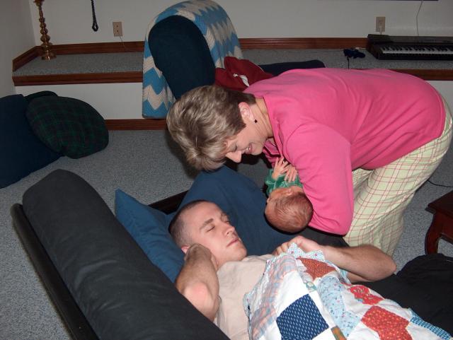 Ty says wake up and play with me, Uncle John!